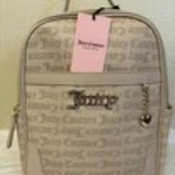 Juicy Couture Sandstone Heartless Backpack with Adjustable Straps